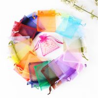 10pcs Organza Jewelry 7x9 9x12 10x15cm 13x18cm Wedding Display Pouches