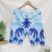 Chic Men Summer Shorts Striped Letter Printing Summer Vacation Swimming Shorts  Contrast Color Summer Beach Shorts Men Garment Swimwear