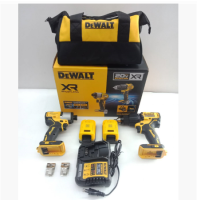 DEWALT DCK2214E2 ชุดคอมโบสว่านกระแทกและไขควงกระแทกไร้สายไร้แปรงถ่าน 20V Max (DCF840+DCD709) รับประกัน