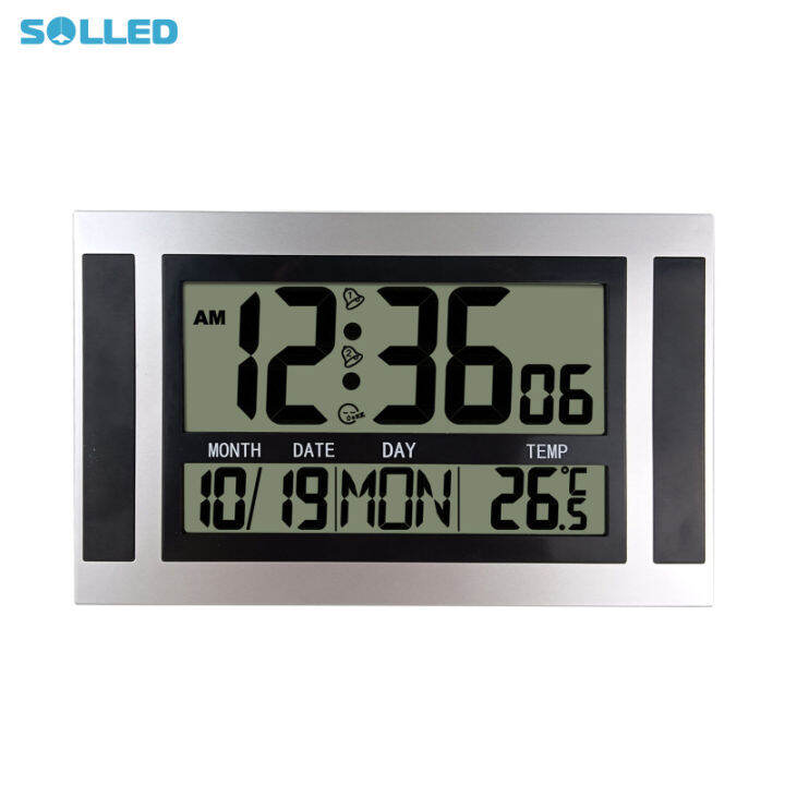 Digital Alarm Clock Battery Powered LCD High Definition Screen Wall