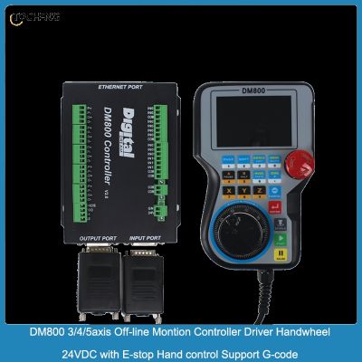 ❧ The NEW CNC handle controller motion control system DM800 3/4/5 axis 3.8 inch screen plus emergency stop button supports G code