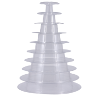 10 Tier Cupcake Holder Stand Round Macaron Tower Stand Clear Cake Display Rack for Wedding Birthday Party Decor