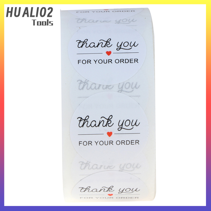 huali02-ขอบคุณสำหรับการสั่งซื้อ-ฉลากลายตราประทับสติกเกอร์500ชิ้น