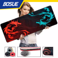 BOS031 แผ่นรองเมาส์ ขนาด 80 x 30 cm. mouse pad แผ่นรองเมาส์แบบสปีด ลายมังกร แผ่นรองเม้าส์