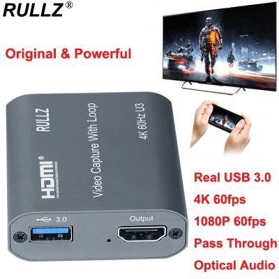 4K 60hz USB 3.0 Video Capture Card 1080p 60 HDMI Loop Out Optical Audio Mini 2.0 Game Recording Box Online Live Streaming Plate Adapters Cables