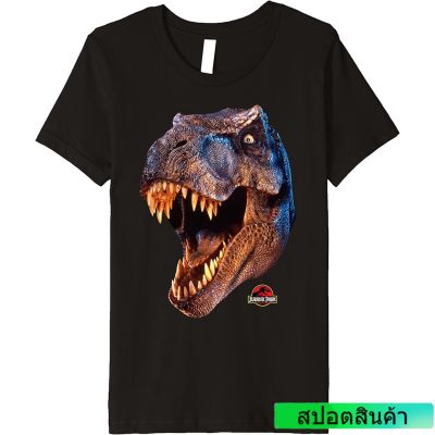 2022 ใหม่ เสื้อยืด ผ้าฝ้ายแท้ พิมพ์ลายกราฟฟิค Juric Park Big T-Rex Head พรีเมี่ยม แฟชั่นสําหรับผู้ชาย