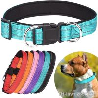 Reflective Dog CollarSoft Neoprene Padded Breathable Nylon Pet Collar Adjustable for Medium Large Dogs Neck 25-60 Centimeter