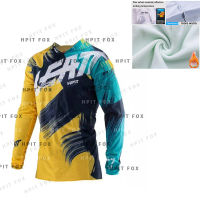 Hpit Leatt Winter Warm Fleece Jersey Mens Cross-country MTB Downhill Jersey Fleece Bike Motorcycle Shirt Motorcycle Warm Jersey