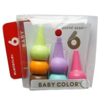 phc8 ชุดระายสี สีน้ำ สีโปสเตอร์ อย่างดี สีฝุ่น สีเทียน สีชอ สีเทียนปลอดสารพิษ 6 สี - Aozora Baby Color Crayon Pastel