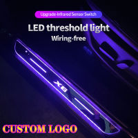 Customized Car Welcome Door illuminated Sill Light Logo Lamp LED Car Scuff Plate Pedal For BMW X1 X2 X3 X4 X5 X6 X7 E90 F80 G80