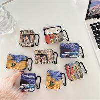 Van Gogh Leather Oil Painting Leather Earphone Case for Apple Airpods Pro 2 3 Box Cover for Apple Wireless Bluetooth Earphones Drawing Painting Suppli