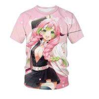 new Anime Tops Demon Slayer Kids T-shirt Short Sleeve 3D Graphic Tanjirou Nezuko Boy Girl Children High Quality Tee Shir