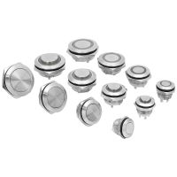 12mm 16mm 19mm 22mm Ultra-short Style Microtravel Stainless Steel Push Button Switch Led Lamp Self-reset/Momentary Normal Open Electrical Circuitry  P