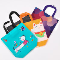 การ์ตูนนำมาใช้ใหม่พับกระเป๋าช้อปปิ้งผู้หญิง Totes Eco กระเป๋าแบบพกพาความจุขนาดใหญ่กระเป๋าสะพายไม่ทอถุงของชำ