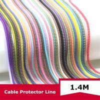 1.4M Colorful Spiral Charger Cable Cord Protector Universal Wrap Data Line Decoration Winder For iPhone Samsung Huawei Xiaomi Cable Management