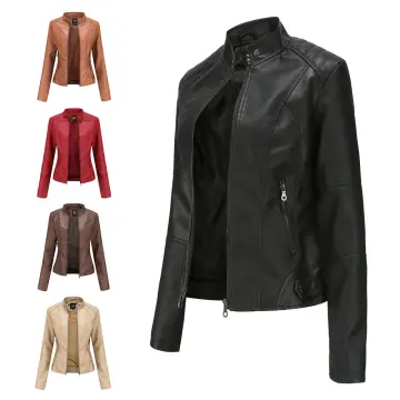 Ladies Cropped Leather Motorcycle Jacket #L200 - Jamin Leather®-mncb.edu.vn