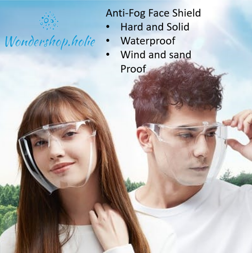 Reusable Full Face Shield Mask Antifogging Large protective mask