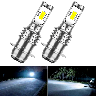 ไฟหน้ารถจักรยานยนต์1คู่ H6M P15D 80W 3570 2SMD ไฟเบรครถจักรยานยนต์ H6