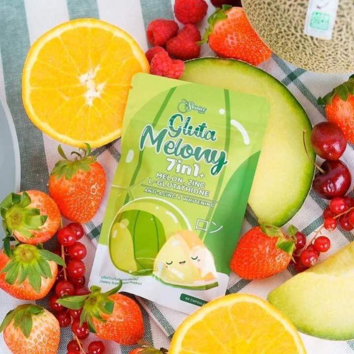 Gluta Melony 7 in 1 Melon Zinc Glutathione Anti Aging Whitening Skinice