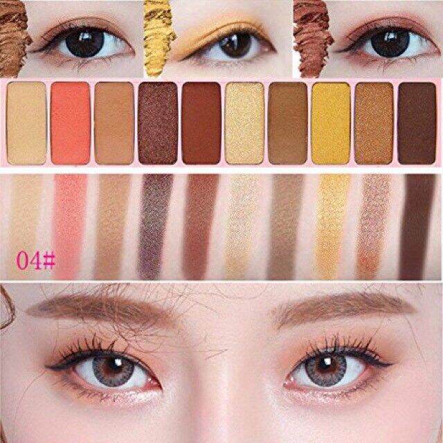 hojo-brand-10-colors-matte-glitter-eyeshadow-palette-อายแชโดว์-พร้อมส่ง