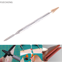 YUECHENG ทองเหลืองด้านบนขอบย้อมลูกกลิ้งน้ำมันปากกา applicator เข็มขัด Finisher หนัง DIY CRAFT