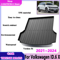 สำหรับ Volkswagen ID.6 X VW ID.6X อุปกรณ์เสริม2023 2024 2022 2021รถ Trunk Mat หุ้มเบาะกันน้ำปกป้องวัสดุเก็บ Pad