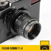 Fujian 50 mm f1.4 ✨ สำหรับกล้อง Mirrorless ( FUJI / OLYMPUS / SONY / PANASONIC / CANON / NIKON ) ( เลนส์หลังละลาย ) ( โบเก้หมุนวน ) ( เลนส์มือหมุน ) ( เลนส์ หน้าชัดหลังเบลอ ) ( เลนส์ละลาย ) ( สำหรับ กล้อง mirrorless ) ( 50mm f 1.4 ) ( Geekster )