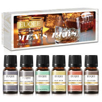 JIU YU EUQEE Homens Perfume Óleo Fragrância 6PCS Set 10ml Aroma Óleo Couro Doce Tabaco Dragões Sangue Sandalwood Bay Rum Cedarwood