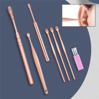 6/7Pcs Portable Ear Cleaner Set Ear Cleaning Spiral Earpick Ear Wax Remover Ear Curette Spiral Ear Spoon Earpick Set Health Accessories