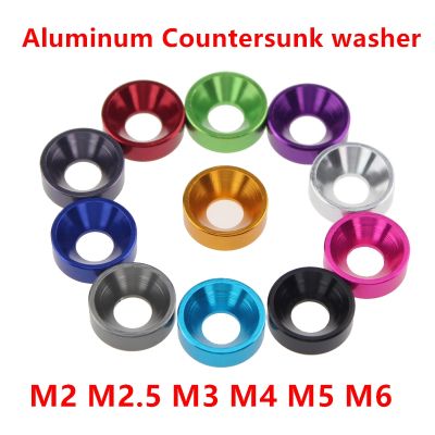 Aluminum flat washer M2 M2.5 M3 M4 M5 M6 colourful Anodized Countersunk Head Bolt Washers Gasket