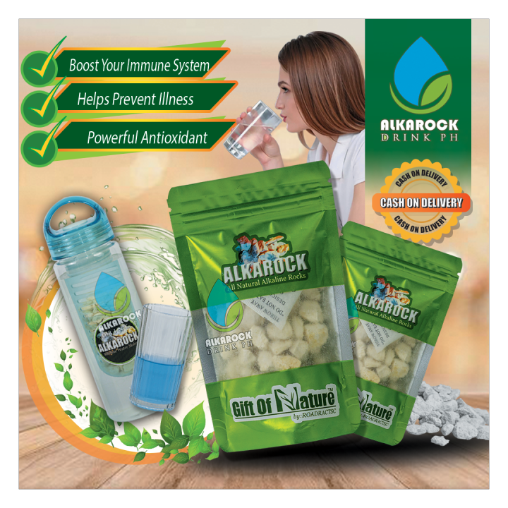 ALKAROCK with Tumbler Natural Alkaline Mineral Rock for Gerd