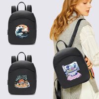 2022 Fashion Women Mini Backpack Multifunction Small Backpacks Casual Simple Wave Printing Student Bookbags Travleing Rucksack 【AUG】