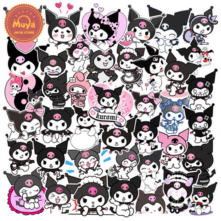 muya-50pcs-kuromi-stickers-cute-stickers-waterproof-graffiti-vinyl-stickers-for-laptop