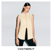 VICKTEERUT (ราคาปกติ 7,350-.) Re-Edition Sleeveless Blouse with Front Zip Detail เสื้อแขนกุด ตกแต่งซิปหน้า