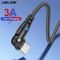 180 Rotate 3A USB Type C Cable Wire For Samsung Huawei Xiaomi Mobile Phone Fast Charging USB C Cable Type C Charger Data Cables Docks hargers Docks Ch