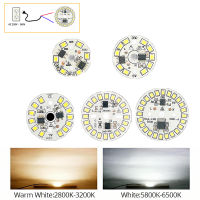 ชิปไฟ AC 220V-240V 3W 5 W 7W 9W 12W 15W ไม่มีโปรแกรมควบคุมที่จำเป็น SMD 2835โคมไฟกลมอุ่นสีขาวโคมไฟลูกปัดดาวน์ไลท์สำหรับหลอดไฟ