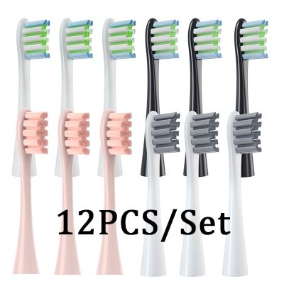 12PCS Replacement Brush Heads For Oclean X/ X PRO/ Z1/ F1/ One/ Air 2 /SE Sonic Electric Toothbrush Dupont Soft Bristle Nozzles xnj