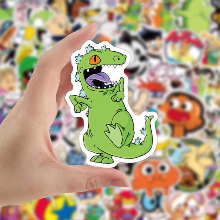 90s-cartoon-stickers-50pcs-vinyl-waterproof-stickers-for-laptops-bumpers-skateboards-stickers-for-water-bottles-computers-phones-admired