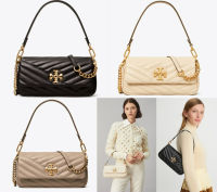 HOT ”Tory * Burch-กระเป๋าสะพายสตรี Kira Baguette Lambskin Underarm Flap Single Crossbody Bag