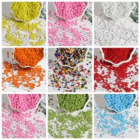 2Mm 1000Pcs ลูกปัดแก้วสีทึบ Charm ขนาดเล็กภาษาเช็คคำลูกปัดสำหรับกำไล DIY สร้อยคอเครื่องประดับทำเครื่องเพชร