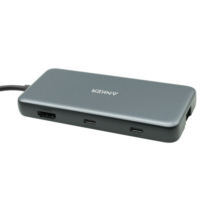 anker-usb-c-ฮับ8-in-1พร้อมระบบจ่ายไฟ100w-พอร์ต-hdmi-4k-60hz-usb-c-10อะแดปเตอร์-gbps-usb-และ2-usb-พอร์ตข้อมูลพอร์ตอิเทอร์เน็ตไมโคร-sd-และการ์ดรีดเดอร์-sd