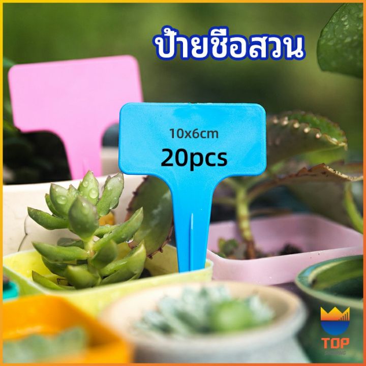 top-ป้ายพลาสติก-mini-ป้ายชื่อแคคตัส-ป้ายชื่อสวน-ป้ายไม้ดอกไม้-garden-label