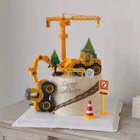 Engineering Digging Machine Toppers Happy Birthday Kids Boys