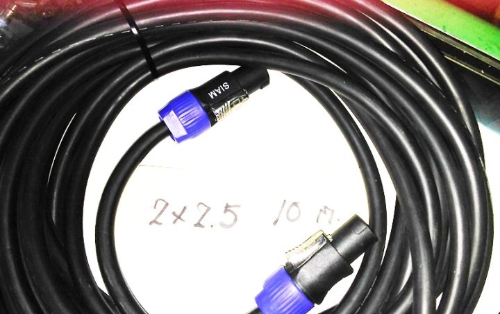 steve-สายสเปกตอนต่อลำโพงเบอร์-2x2-5-speakon-cable-ยาว10-เมตร-สีดำ