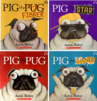 English original pig the pug / fibber / winner / Star Bago dog pig series boxed 4 volumes + CD + doll Im a villain and author Aaron blabeys picture book for childrens Enlightenment