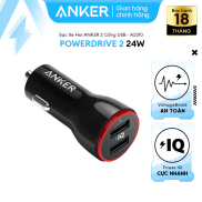 Củ Sạc Ôtô Anker 2 Cổng 24w, Cóc Sạc Đầu Vào Type-A, PowerIQ - PowerDrive