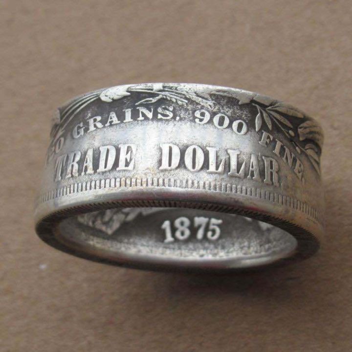 แหวนเหรียญเงินมอร์แกนเครื่องประดับทองแดงอเมริกา