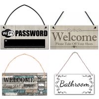 【YD】 Sign Hanging Plaques WiFi Password Chalkboard Restaurant Housewarming Decoration