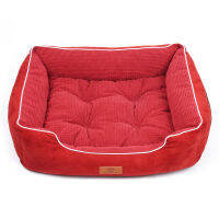 Dog Bed All Seasons Detachable Square Breathable Pet Cushion For Small Medium Cat Warm Soft Mat