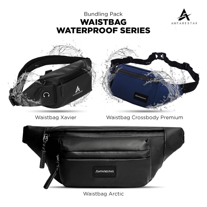 antarestar-official-ซื้อ1แถม3-กระเป๋าถุงเอวกันน้ำ-xavier-cross-body-พรีเมี่ยม-artic-antarestar